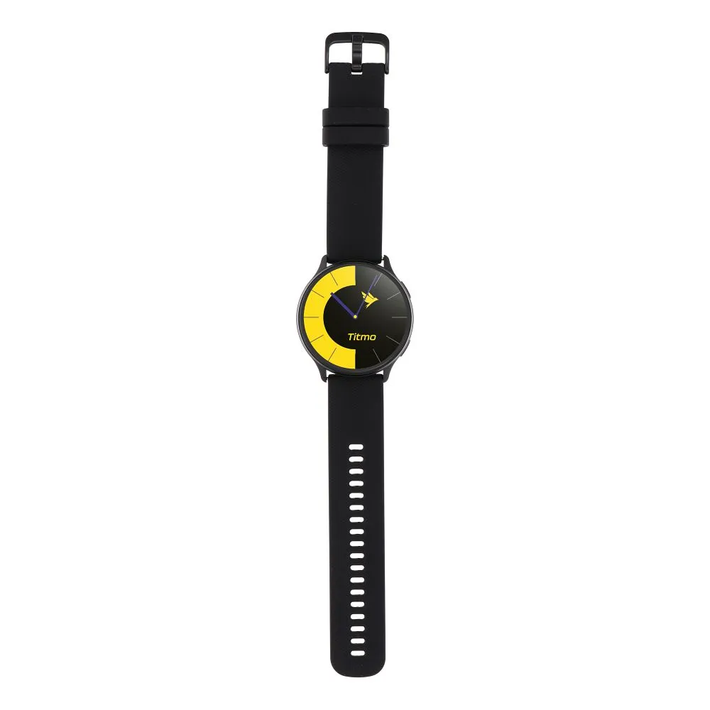 Smartwatch TITMO O-200 (GPS, AMOLED, bluetooth call, silicone strap) black - Image 6