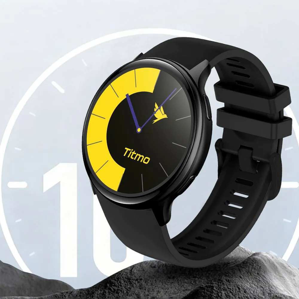 Smartwatch TITMO O-200 (GPS, AMOLED, bluetooth call, silicone strap) black - Image 7
