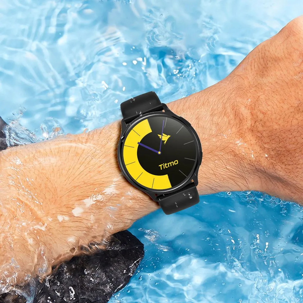 Smartwatch TITMO O-200 (GPS, AMOLED, bluetooth call, silicone strap) black - Image 8