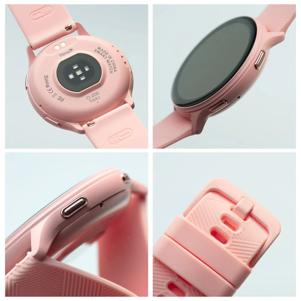 Smartwatch TITMO O-200 (GPS, AMOLED, bluetooth call, silicone strap) pink - Image 8