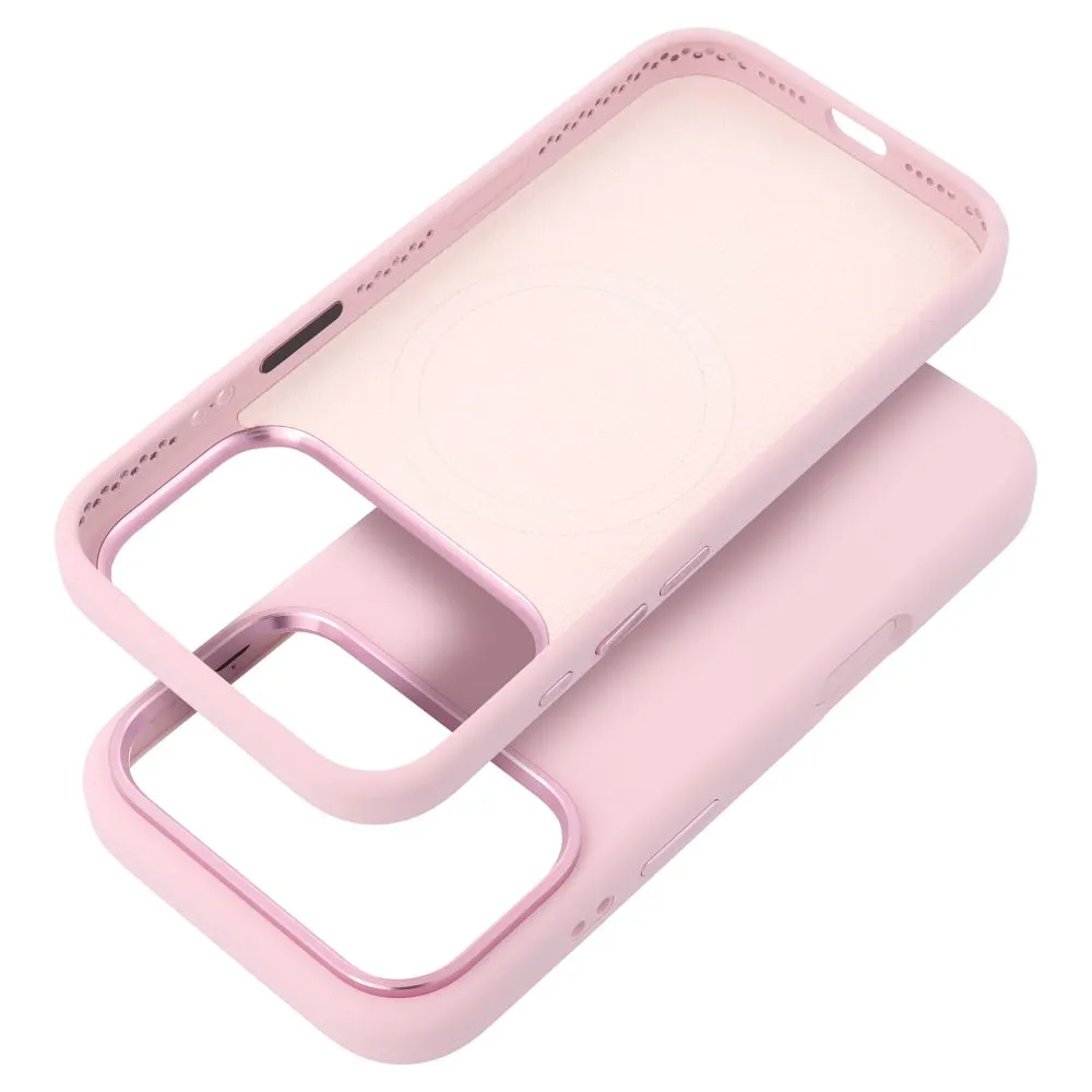 Case for iPhone 15 Forcell F-Protect Frame Premium compatible with Magsafe pink - 2. kép