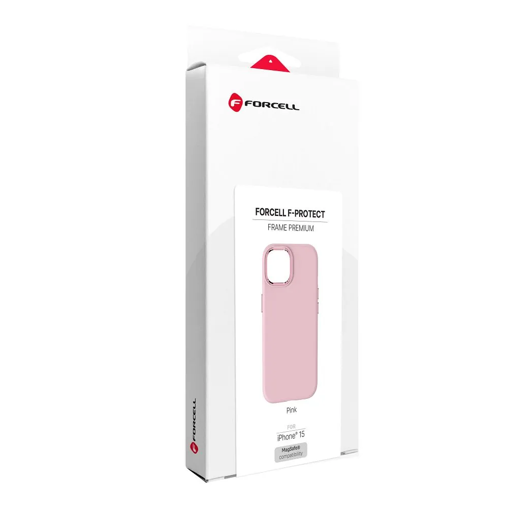 Case for iPhone 15 Forcell F-Protect Frame Premium compatible with Magsafe pink - 10. kép