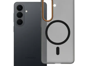Case for Samsung S26 Go Orange compatible with MagSafe black