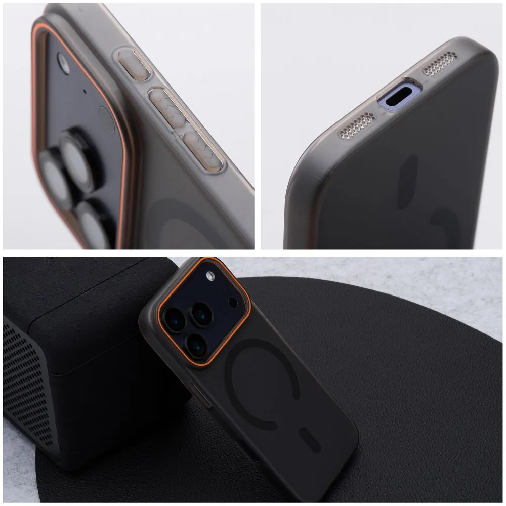 Case for Xiaomi Redmi Note 15 PRO 4G Go Orange compatible with MagSafe black - Image 3