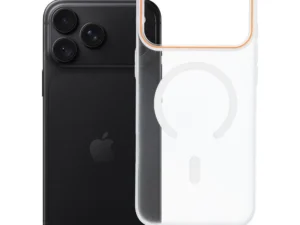 Case for iPhone 18 Pro Max / 17 Pro Max Go Orange compatible with MagSafe transparent