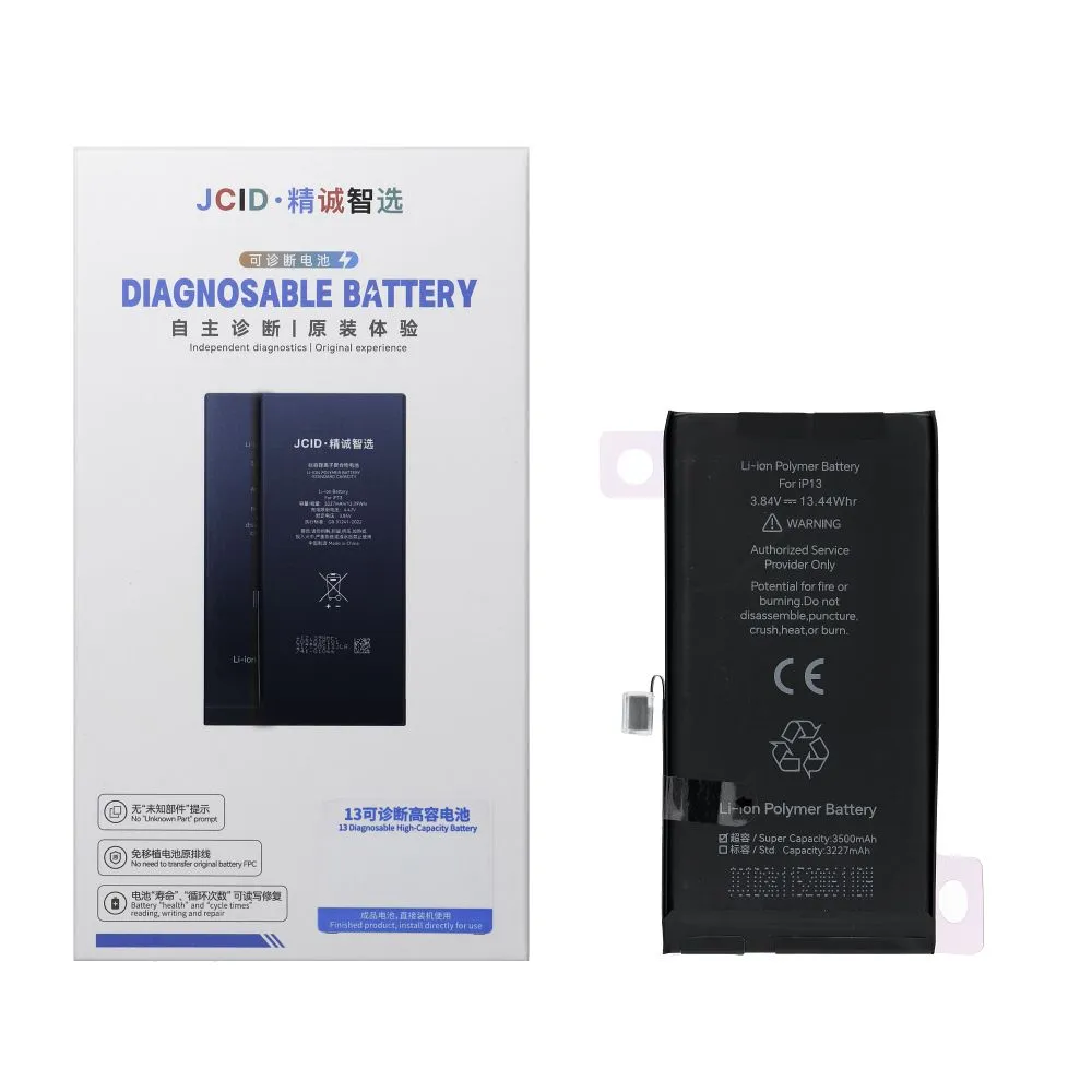 JCID diagnosztizálható (használt) iPhone 13 akkumulátor 3500 mAh (nagy kapacitású) - Image 2