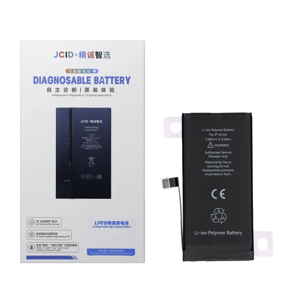 JCID Diagnosable (used) Battery for iPhone 12 Mini 2460 mAh (high capacity) - Image 3