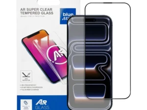 Tempered glass for iPhone 15 PRO Blue Star 5D AR black