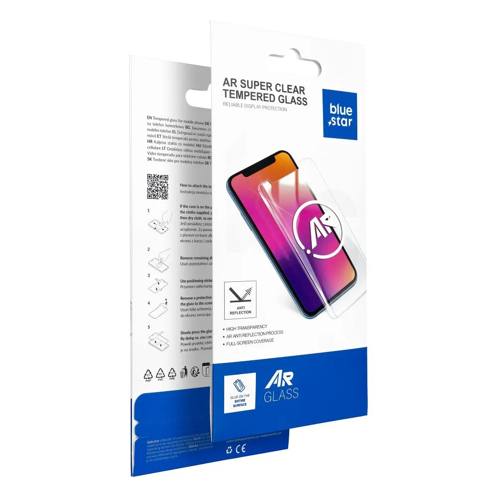 Tempered glass for iPhone 15 PRO MAX Blue Star 5D AR black - 4. kép