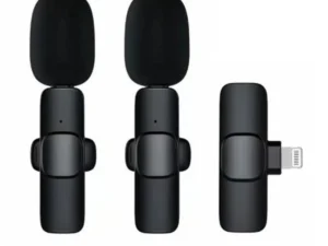 Wireless lavalier microphone Lightning double with long hair (2 in set) K1 black