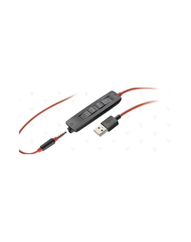 Wire headphones Jack 3,5 mm / USB A Poly Blackwire C3325 black - Image 2