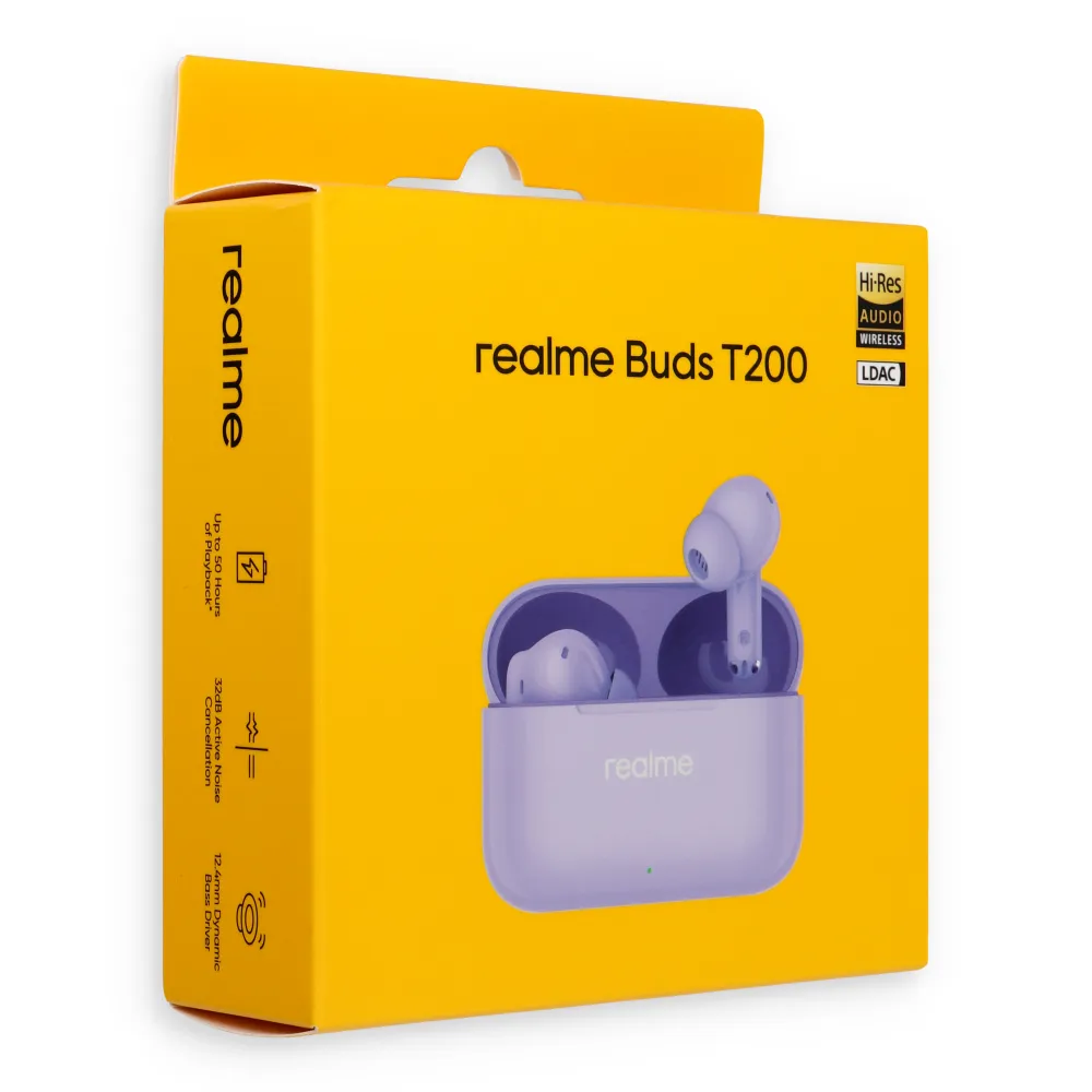 Wireless earphones Realme Buds T200 purple - Image 3