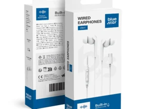 USB-C-s vezetékes fülhallgató (DAC) Blue Star M15C, 1,2 m, fehér
