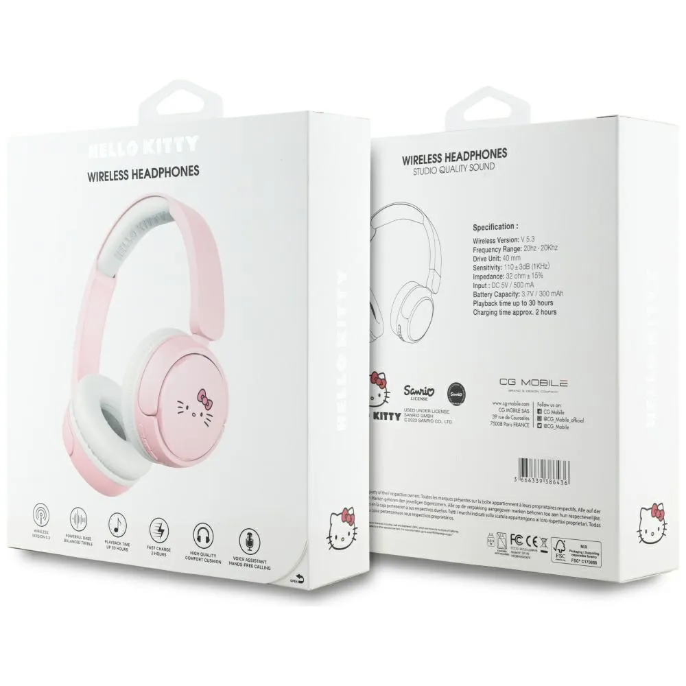 Wireless headphones The Hello Kitty Face Logo pink - Image 5