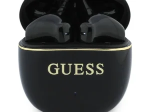 Wireless earphones TWS Guess Glossy Gold Line Classic black
