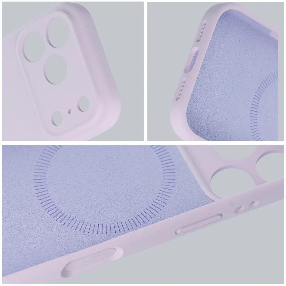 Case for iPhone 15 Forcell F-Protect Rubber Premium compatible with MagSafe mauve - Image 2