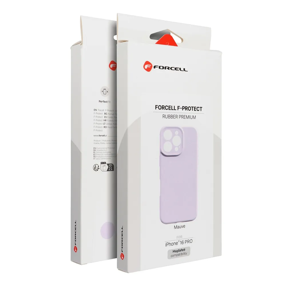 Case for iPhone 15 Forcell F-Protect Rubber Premium compatible with MagSafe mauve - Image 5