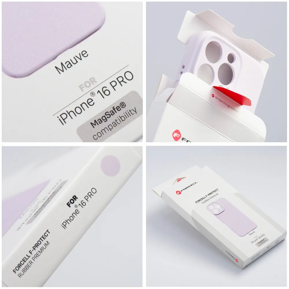 Case for iPhone 15 Forcell F-Protect Rubber Premium compatible with MagSafe mauve - Image 6