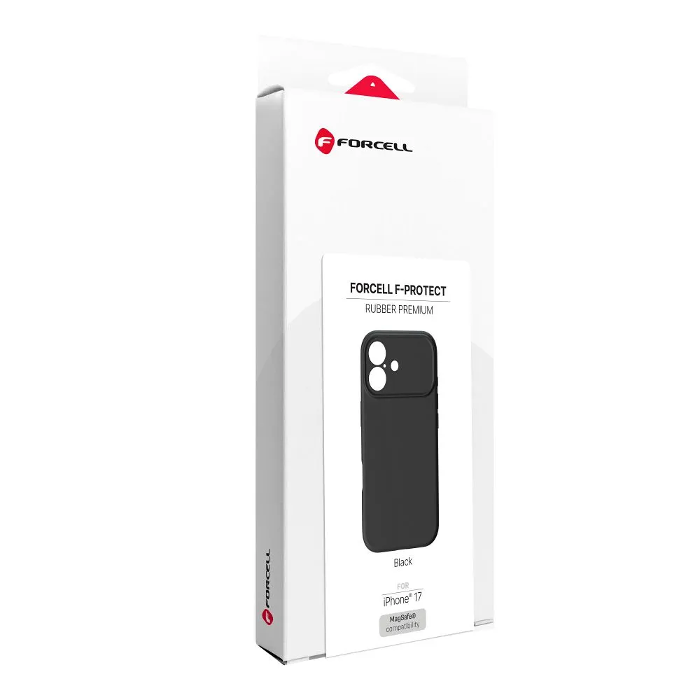 Case for iPhone 17 Forcell F-Protect Rubber Premium compatible with MagSafe black