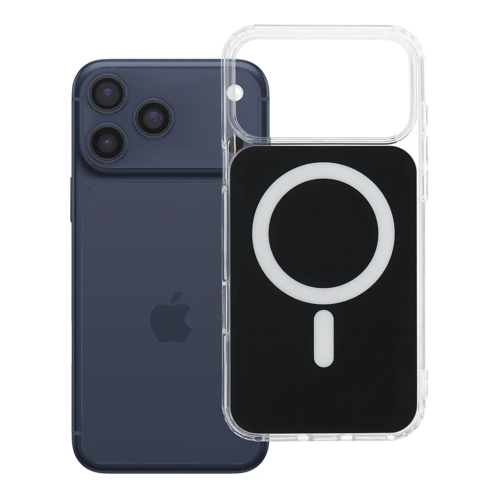 Case for iPhone 18 Pro Max / 17 Pro Max Clear Fusion Mag Cover compatible with MagSafe black