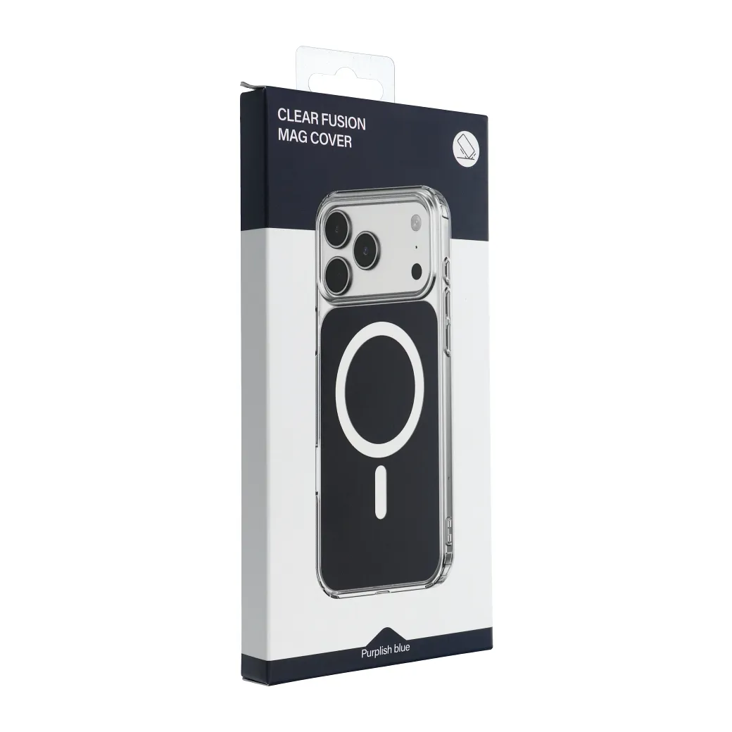 Case for iPhone 17 Clear Fusion Mag Cover compatible with MagSafe navy blue - 5. kép