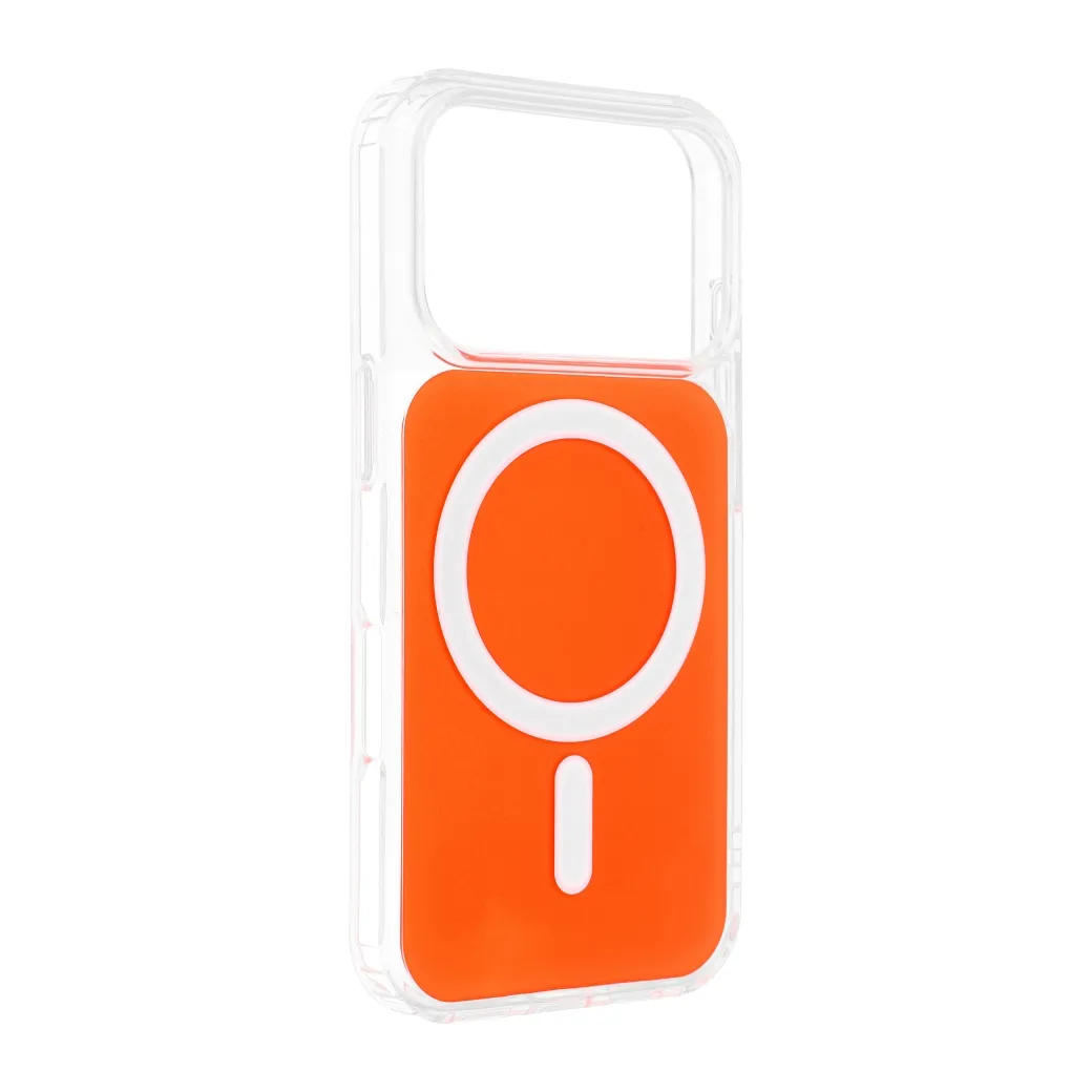 Case for iPhone 15 Clear Fusion Mag Cover compatible with MagSafe hermes orange - 3. kép