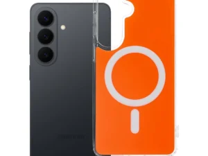 Case for Samsung S26 PLUS Clear Fusion Mag Cover compatible with MagSafe hermes orange