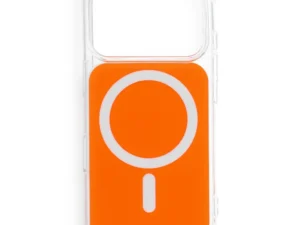 Case for iPhone 18 Pro / 17 Pro Clear Fusion Mag Cover compatible with MagSafe orange