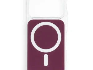Case for iPhone 18 Pro / 17 Pro Clear Fusion Mag Cover compatible with MagSafe dark cherry