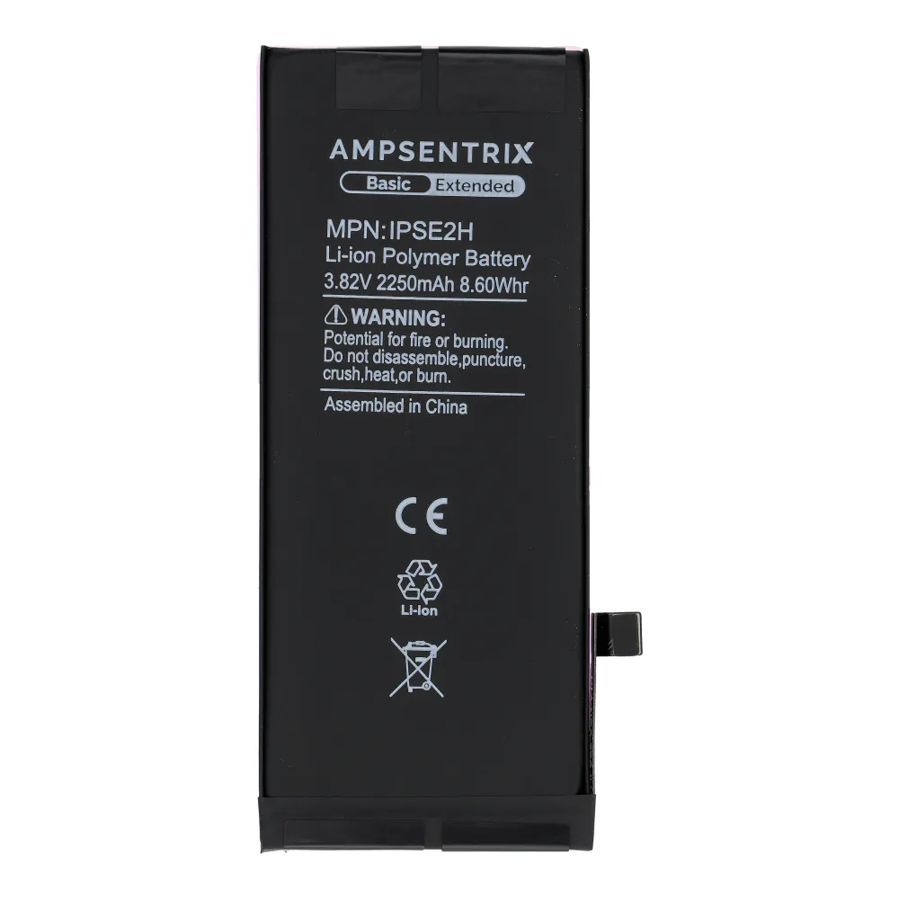 AmpSentrix Basic battery for iPhone SE 2020 (high capacity 2250 mAh) - Image 2