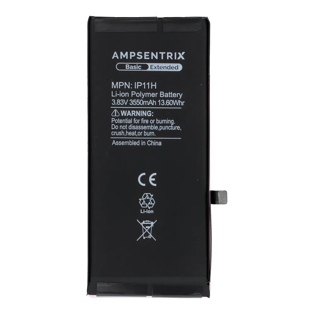 AmpSentrix Basic battery for iPhone 11 (high capacity 3550 mAh) - Image 3