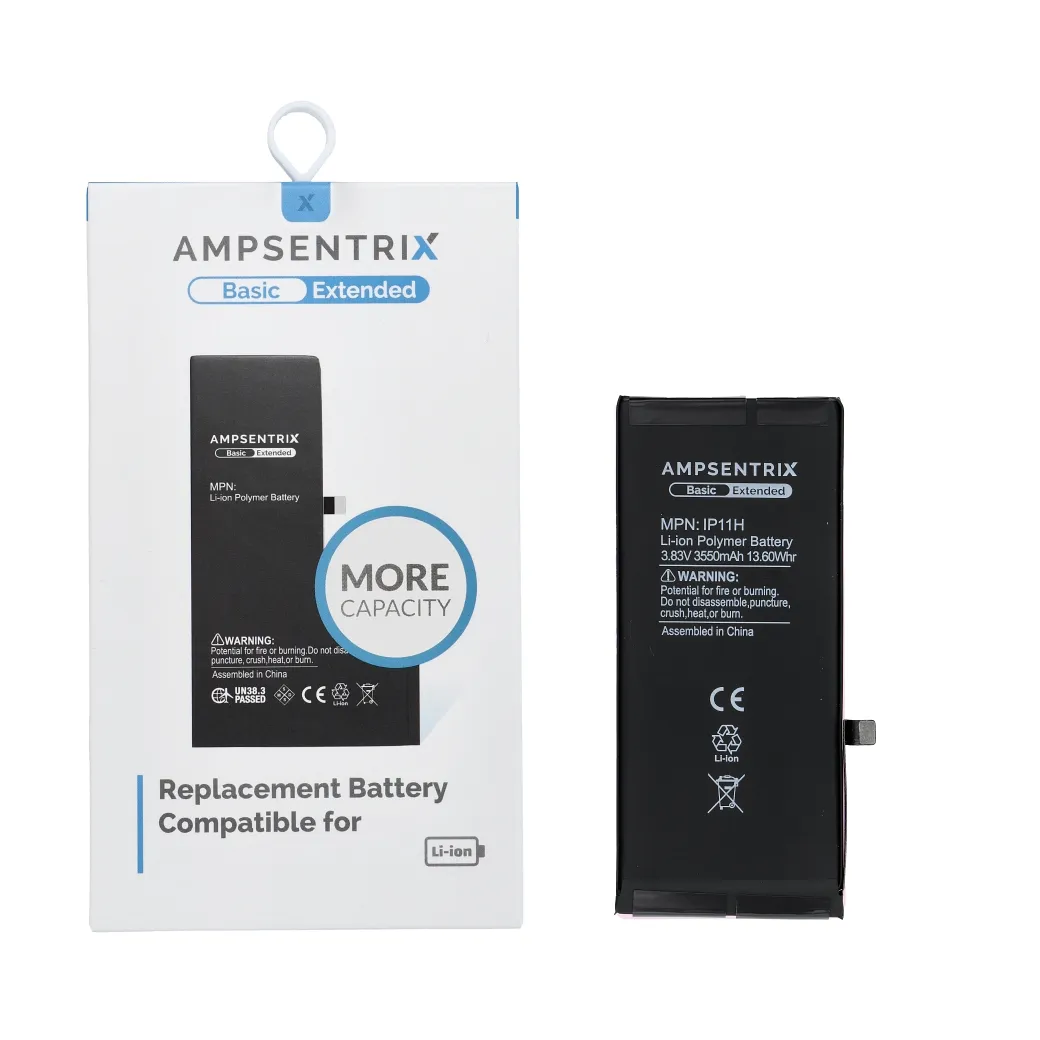 AmpSentrix Basic battery for iPhone 11 (high capacity 3550 mAh) - Image 4