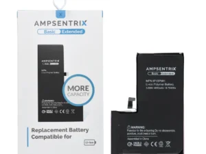 AmpSentrix Basic battery for iPhone 15 Pro Max (high capacity 4850 mAh)