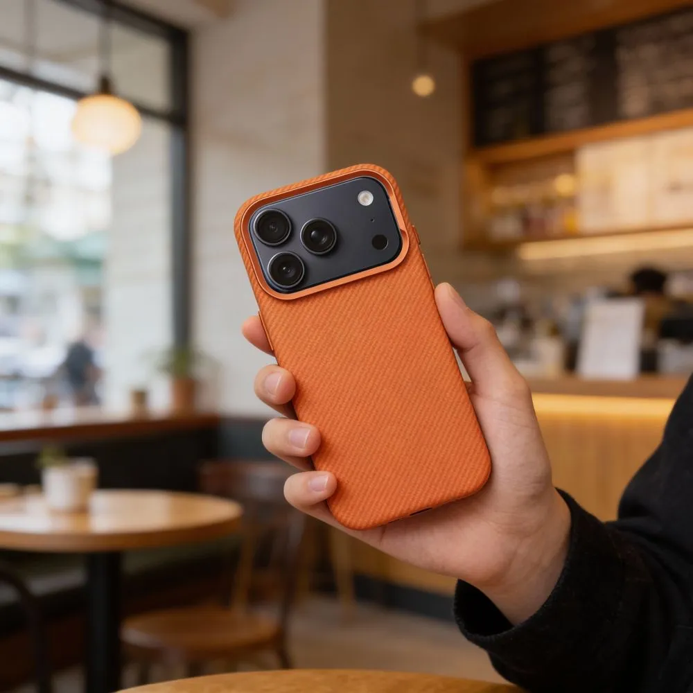 Case for iPhone 16 PRO K-Look compatible with MagSafe orange - Image 7