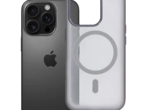 Case for iPhone 16 PRO Flexline Mag Cover compatible with MagSafe gray