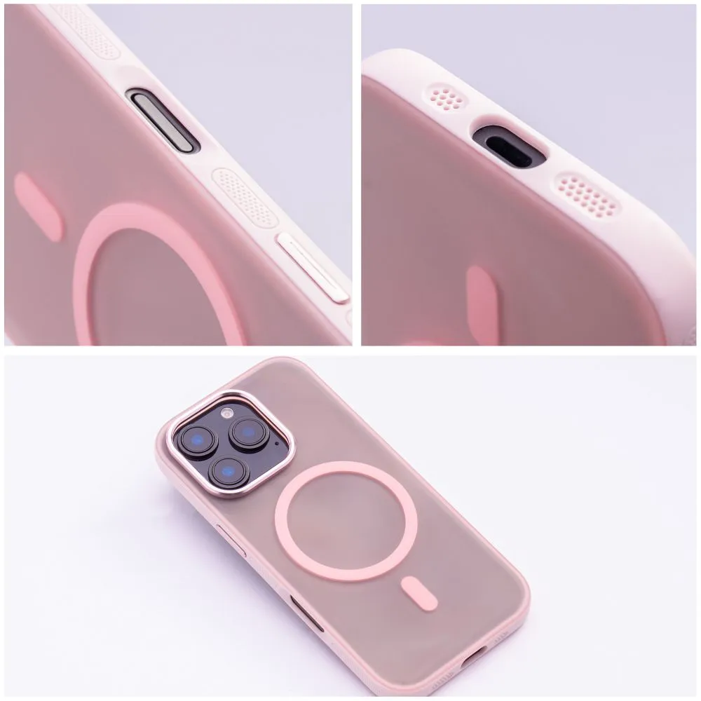 Case for iPhone 16 Flexline Mag Cover compatible with MagSafe pink - 3. kép