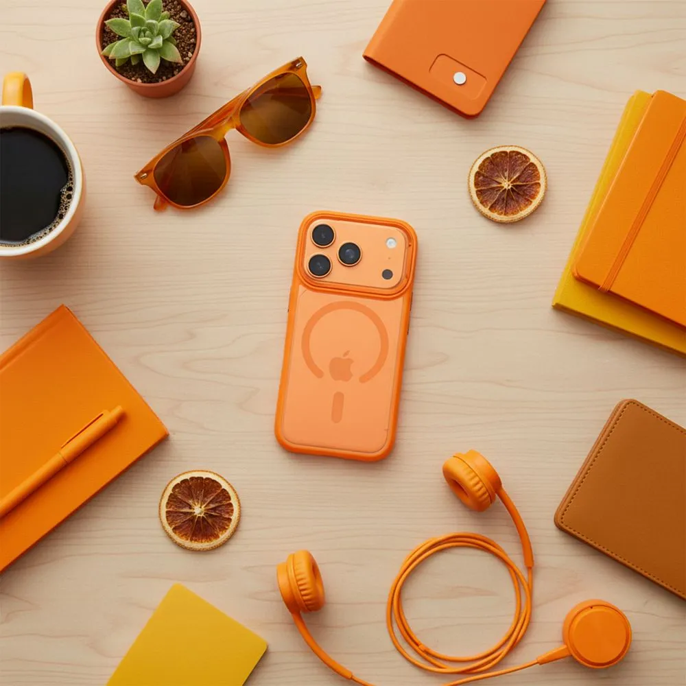 ROAR case MAG BUMPER compatible with MagSafe for IPHONE 16 orange - 3. kép