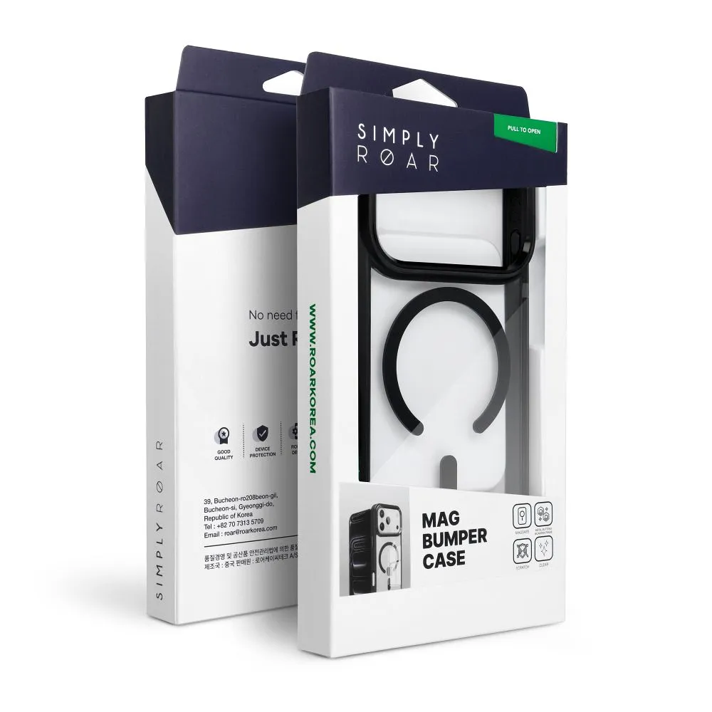 ROAR case MAG BUMPER compatible with MagSafe for IPHONE 16 black - 6. kép