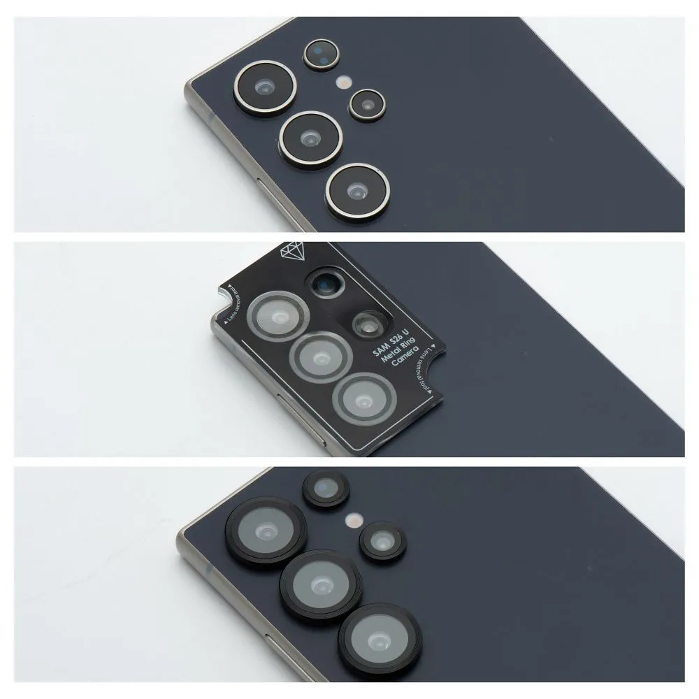 Tempered Glass Camera Lens Protector for Samsung S26 PLUS Blue Star Easy Install black - Image 3