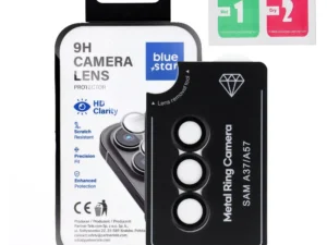 Tempered Glass Camera Lens Protector for Samsung A57 Blue Star Easy Install black