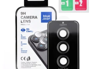 Tempered Glass Camera Lens Protector for Samsung A55 Blue Star Easy Install black