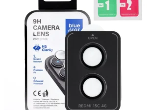 Tempered Glass Camera Lens Protector for Xiaomi Redmi 15C Blue Star Easy Install black