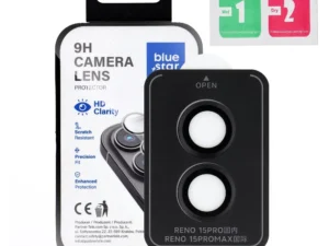 Tempered Glass Camera Lens Protector for Oppo Reno 15 Blue Star Easy Install black