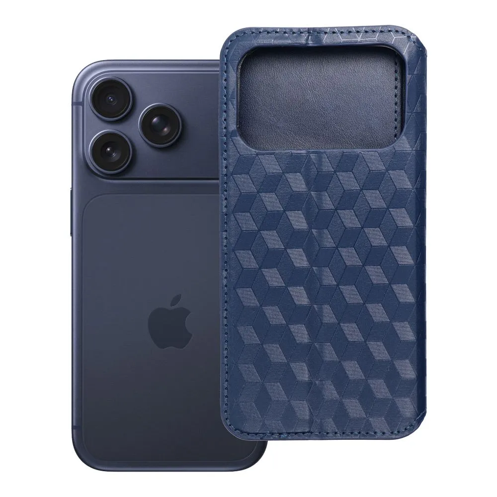 Flip case for iPhone 17 PRO / 18 PRO Cubic Book blue - 3. kép