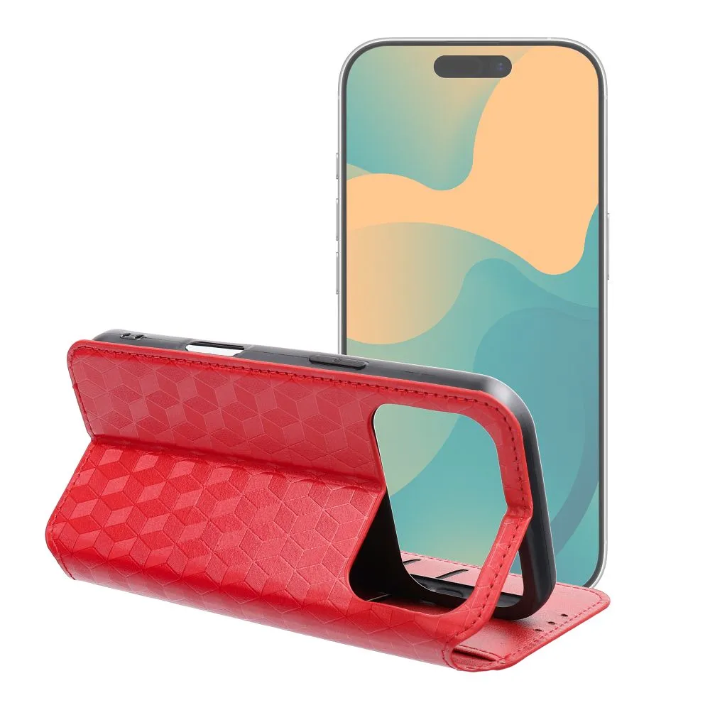 Flip case for iPhone 17 / 18 Cubic Book red - 2. kép