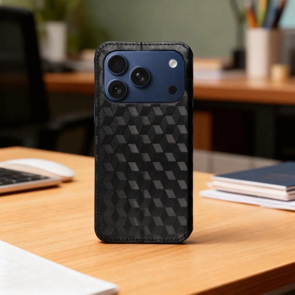 Flip case for iPhone 17 / 18 Cubic Book black - 6. kép