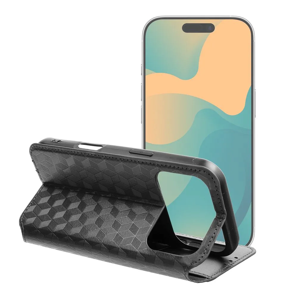 Flip case for iPhone 17 / 18 Cubic Book black - 2. kép