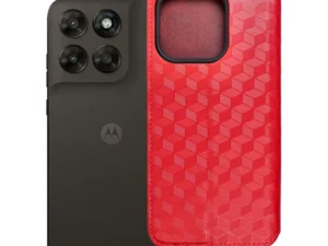 Flip case for Motorola G67 / G77 Cubic Book red