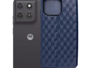 Flip case for Motorola G37 POWER Cubic Book blue