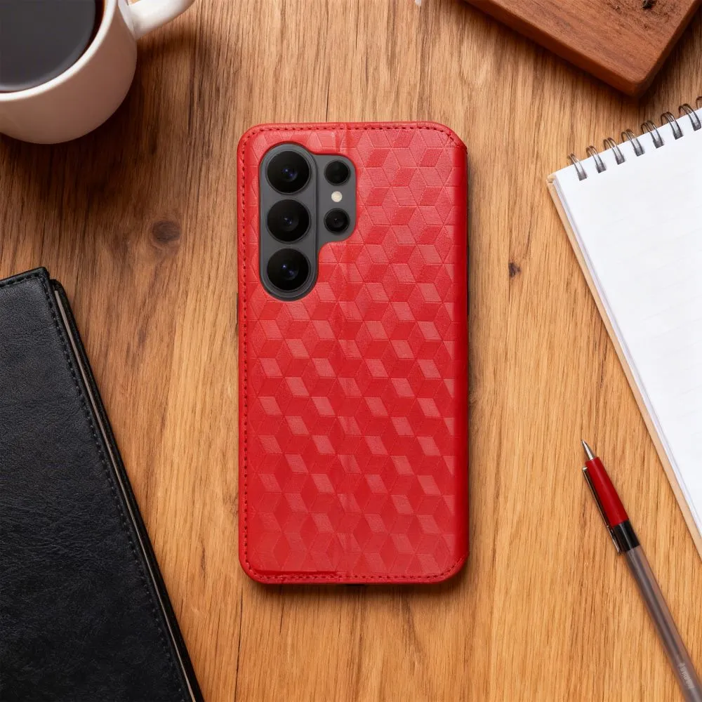 Flip case for Samsung S26 FE Cubic Book red - Image 4